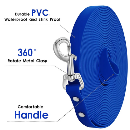 Dog Leash Waterproof Training Recall Long PVC Pet Leashes