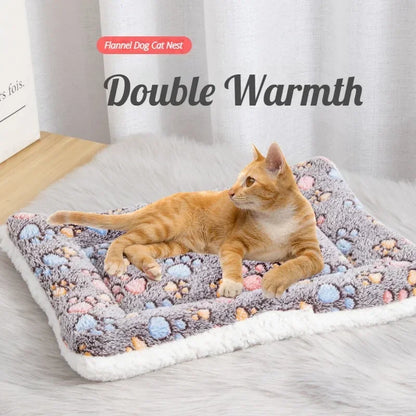 Double-sided Pet Mat Mats Short Plush Pet Sleeping Bed for Cats