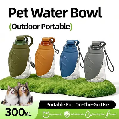 Mini Collapsible Silicone Pet Water Bottle Portable