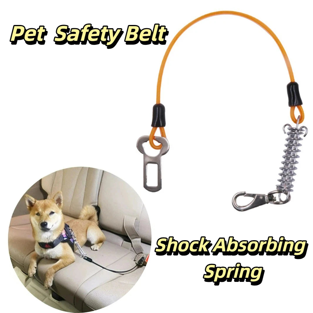 Chew-Proof Pet Car Safety Belt Dog Car Harness Shock Absorber