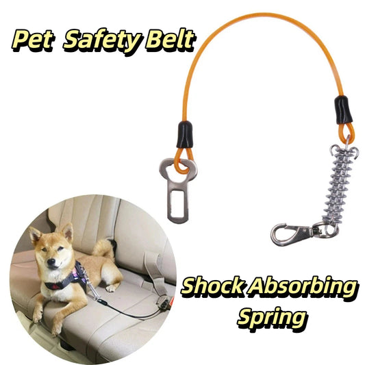 Chew-Proof Pet Car Safety Belt Dog Car Harness Shock Absorber
