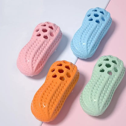 Molar Interactive Play Toy for Teeth Cleaning Pet Sound Peanut