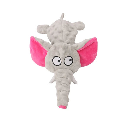 Elephant Soft Shell Plush Dog Toys Interactive Squeaky