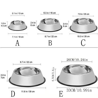 Stainless Steel Pet Dog Cat Bowl Durable Pet Feeding Bowl