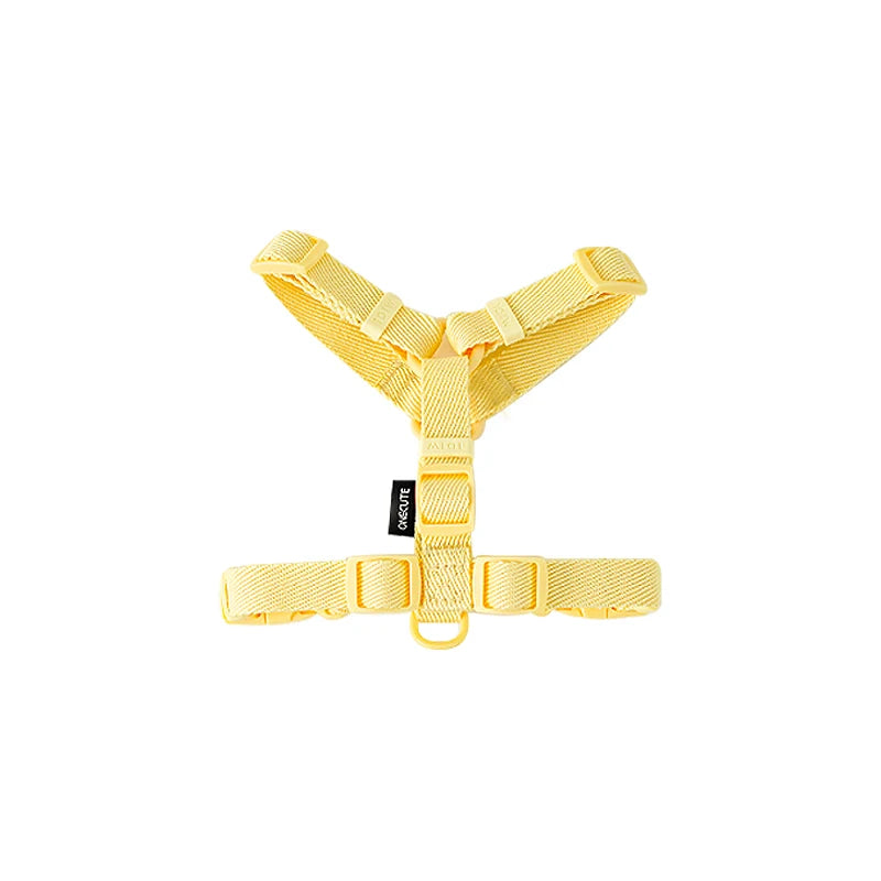 Adjustable Dog Harness Collar Leash Set Macarone Color