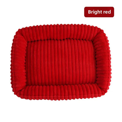 Rectangle Plush Dog Bed Winter Warm Mat Small Medium Big Pet Cat Dog