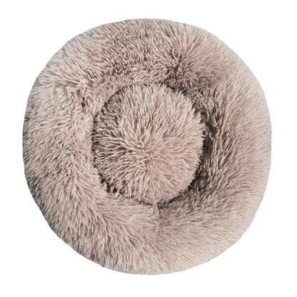 Round Pet Bed for Large Dog Bed Donut Long Plush Cat Bed