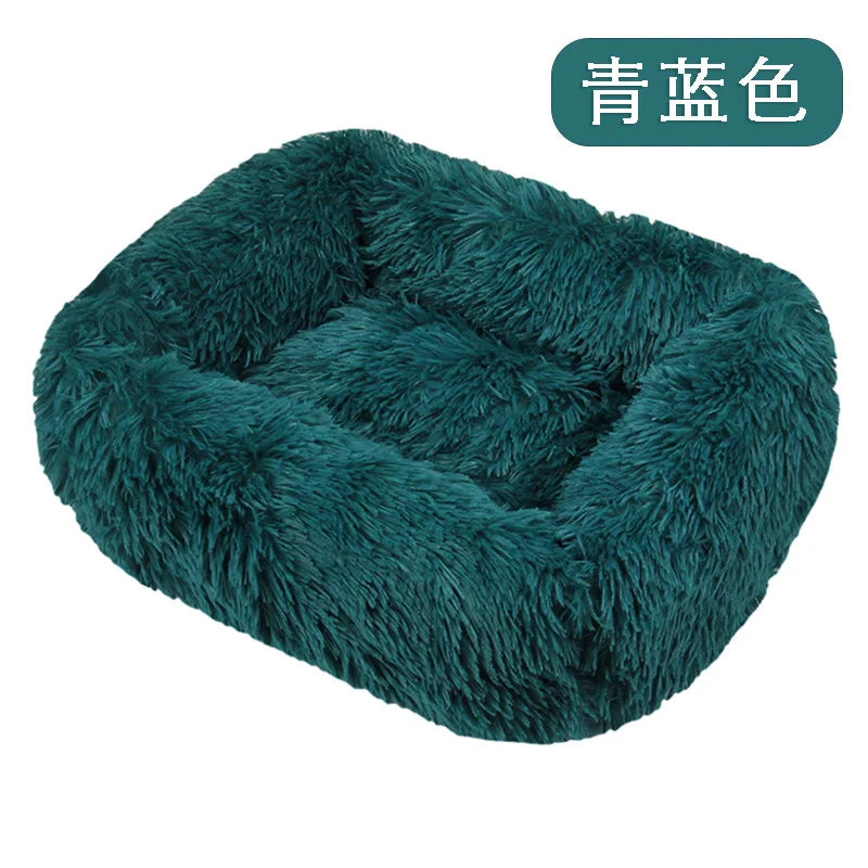 Dog Bed Super Soft Washable Long Plush Pet Kennel Deep Sleep Dog House Velvet Mats Sofa Pet Cat Bed For Dog Basket