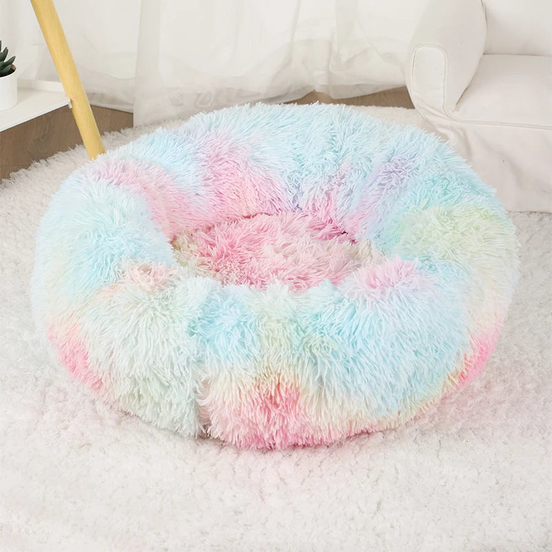 Dog Bed Donut Big Large Round Basket Winter Plush Beds for Dogs
