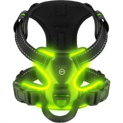 LED Glowing Luminous Dog Harnesses Essential for Dog Walking Safety