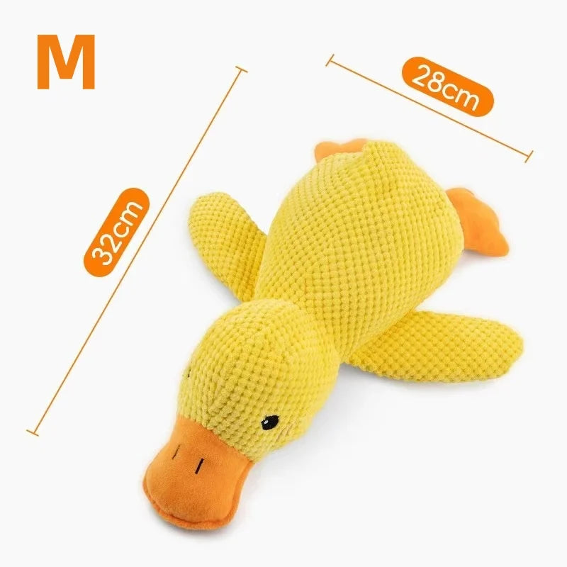 Cute Plush Duck Toy Dog Comfort Hug Pillow Interactive Dog Toy
