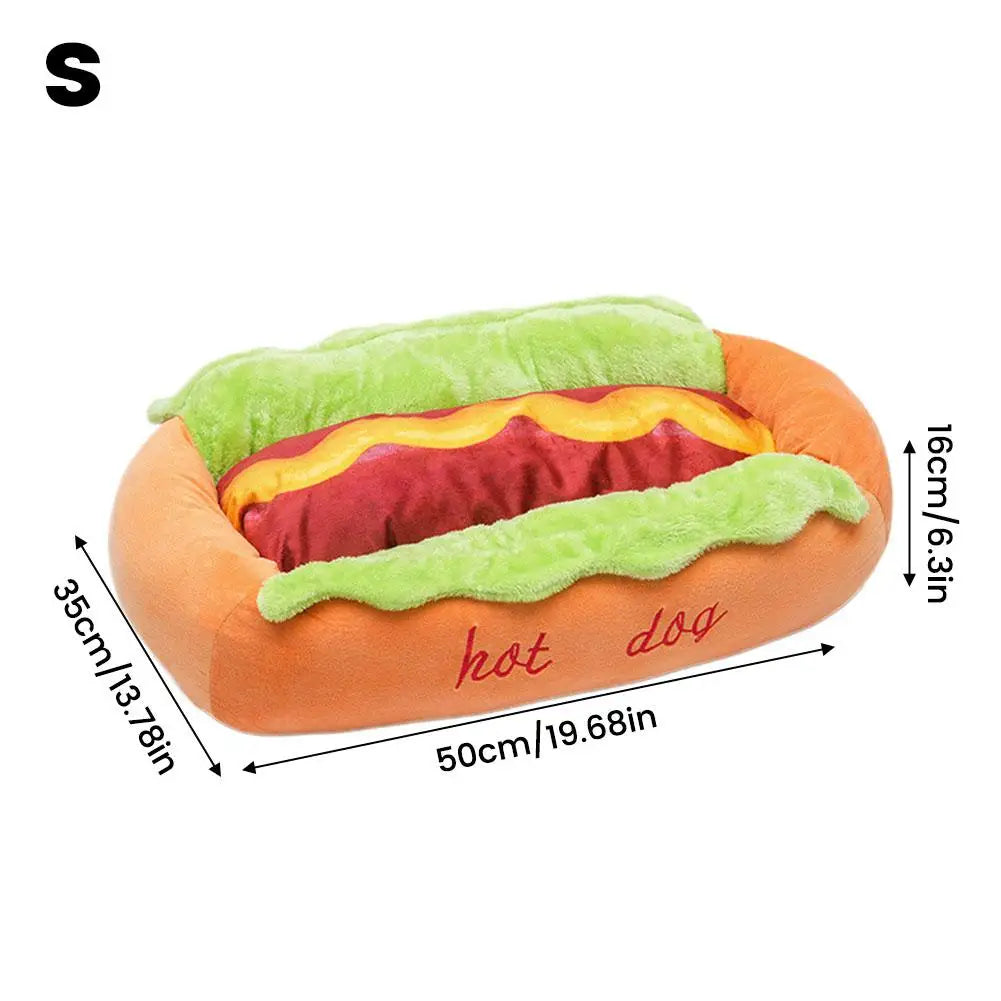 New Hot Dog Dog Bed, Cute Funny Hotdog Bed, Hot Dogs Beds
