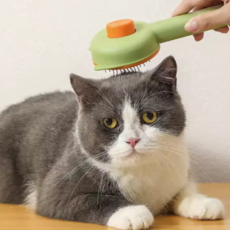 Self-Cleaning One-Button Dog Comb Pet Hair Remover