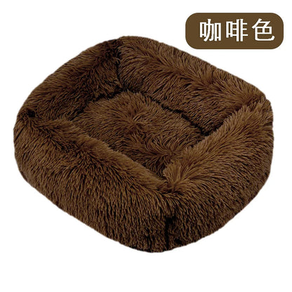 Dog Bed Super Soft Washable Long Plush Pet Kennel Deep Sleep Dog House Velvet Mats Sofa Pet Cat Bed For Dog Basket