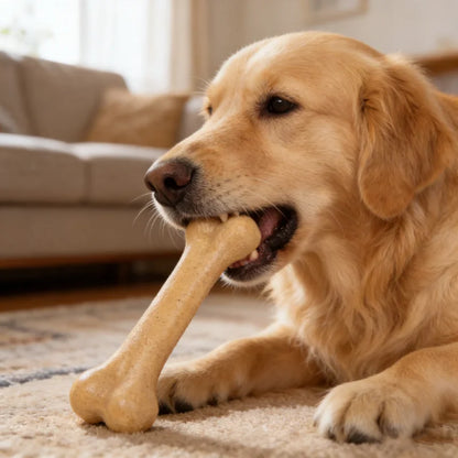 Natural Non-Toxic Indestructible Dog Bone Chew Toy