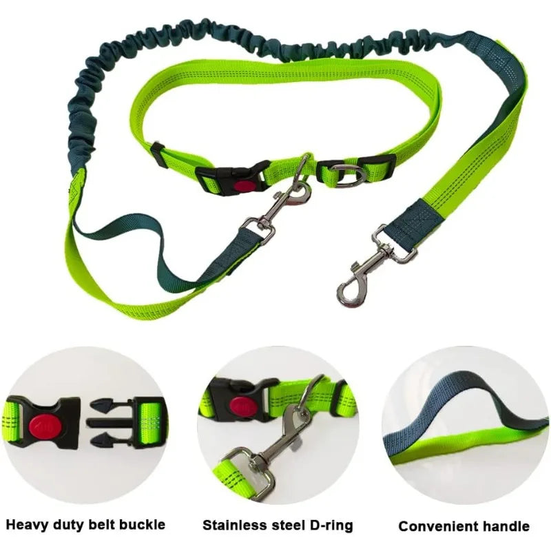 Hand Free Dog Leash Adjustable Dog Leash Waist Belt