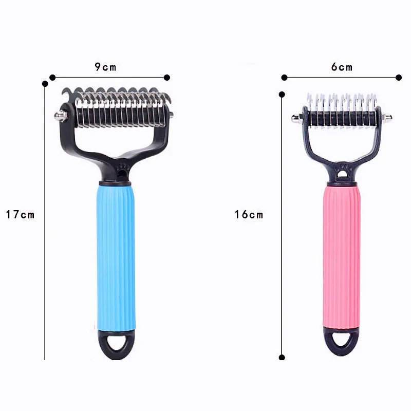 Dog Comb Knife Dogs Combs Double-sided Pet Hair Remover