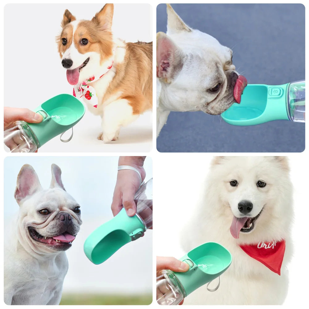 Dog Water Bottle For Pet Dogs Cats Water Feeder Bowls Outdoor