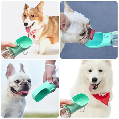 Dog Water Bottle For Pet Dogs Cats Water Feeder Bowls Outdoor