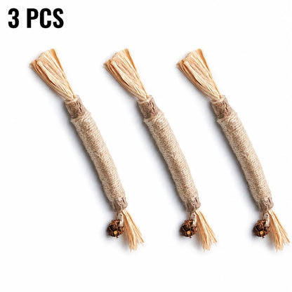 Pet Silvervine Chew Sticks with Raffia Grass Dog Teething Toy