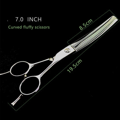 Pet Scissors, Dog Grooming, Hair Trimming, 7" Double-Tailed