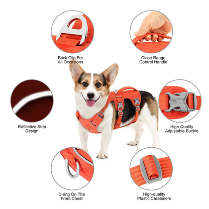 Dog Harnesses Durable Pet Vest With Handle Adjustable for Small Medium Large Dogs Pug
