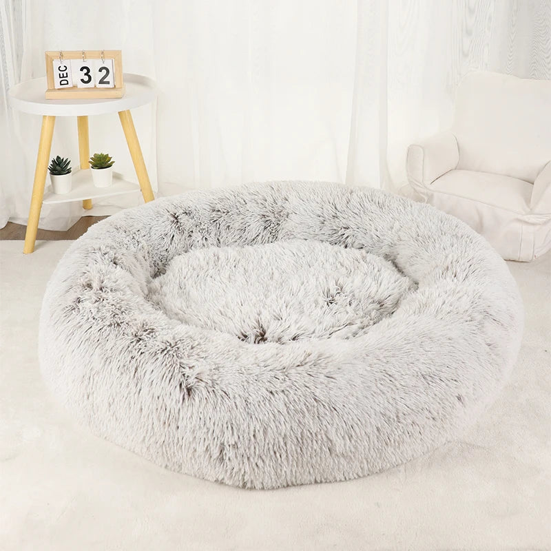 Dog Bed Donut Big Large Round Basket Winter Plush Beds for Dogs