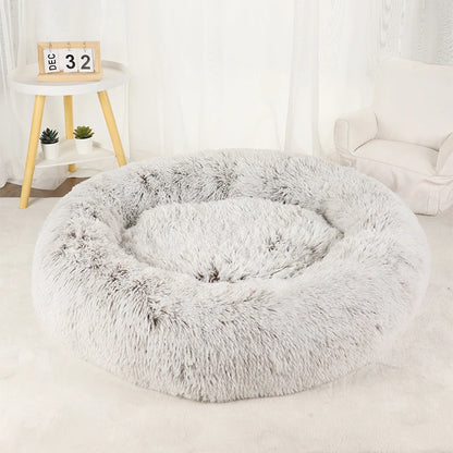 Dog Bed Donut Big Large Round Basket Winter Plush Beds for Dogs