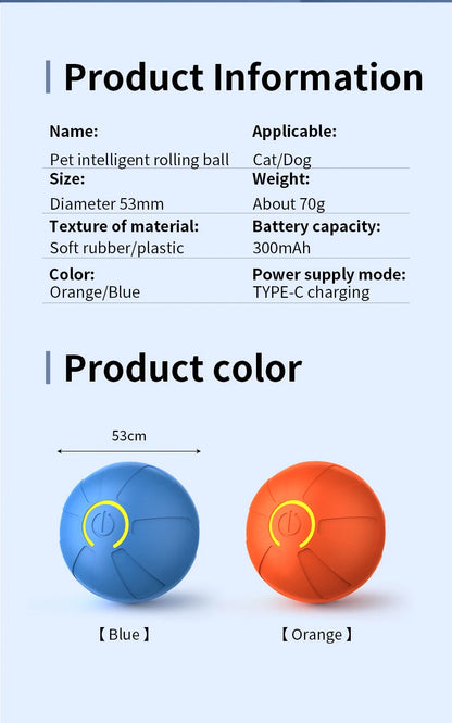 Smart Dog Toy Ball Automatic Interactive Pet Chew Toy
