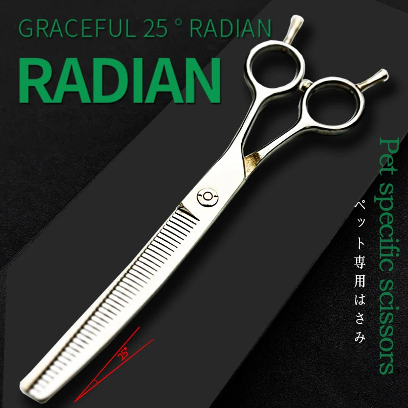 Pet Scissors, Dog Grooming, Hair Trimming, 7" Double-Tailed