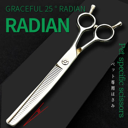 Pet Scissors, Dog Grooming, Hair Trimming, 7" Double-Tailed