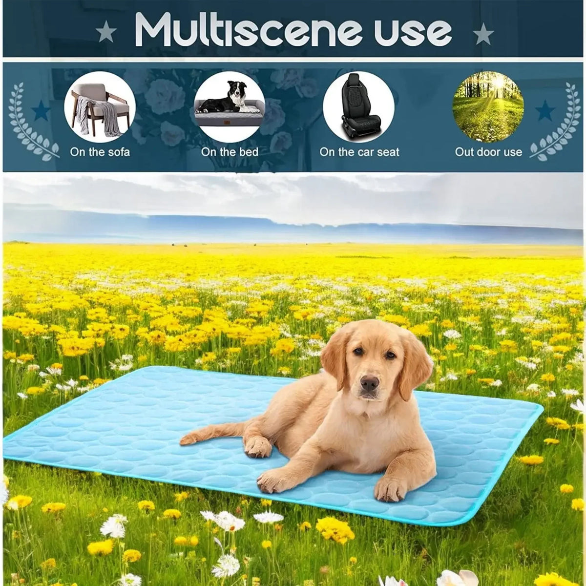NONOR Dog Cooling Mat Summer Pet Bed for Dogs Cats Kennel Pad