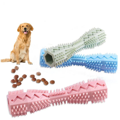 Dog Toothbrush Durable Dog Chew Toy Stick Soft Rubber Tooth