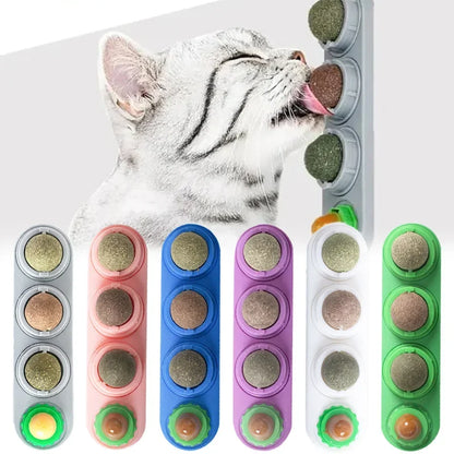 4 in 1 Rotating Catnip Silver Vine Ball Teeth Cleaning