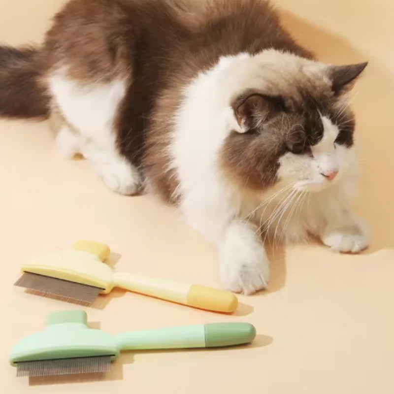 Self-Cleaning One-Button Dog Comb Pet Hair Remover