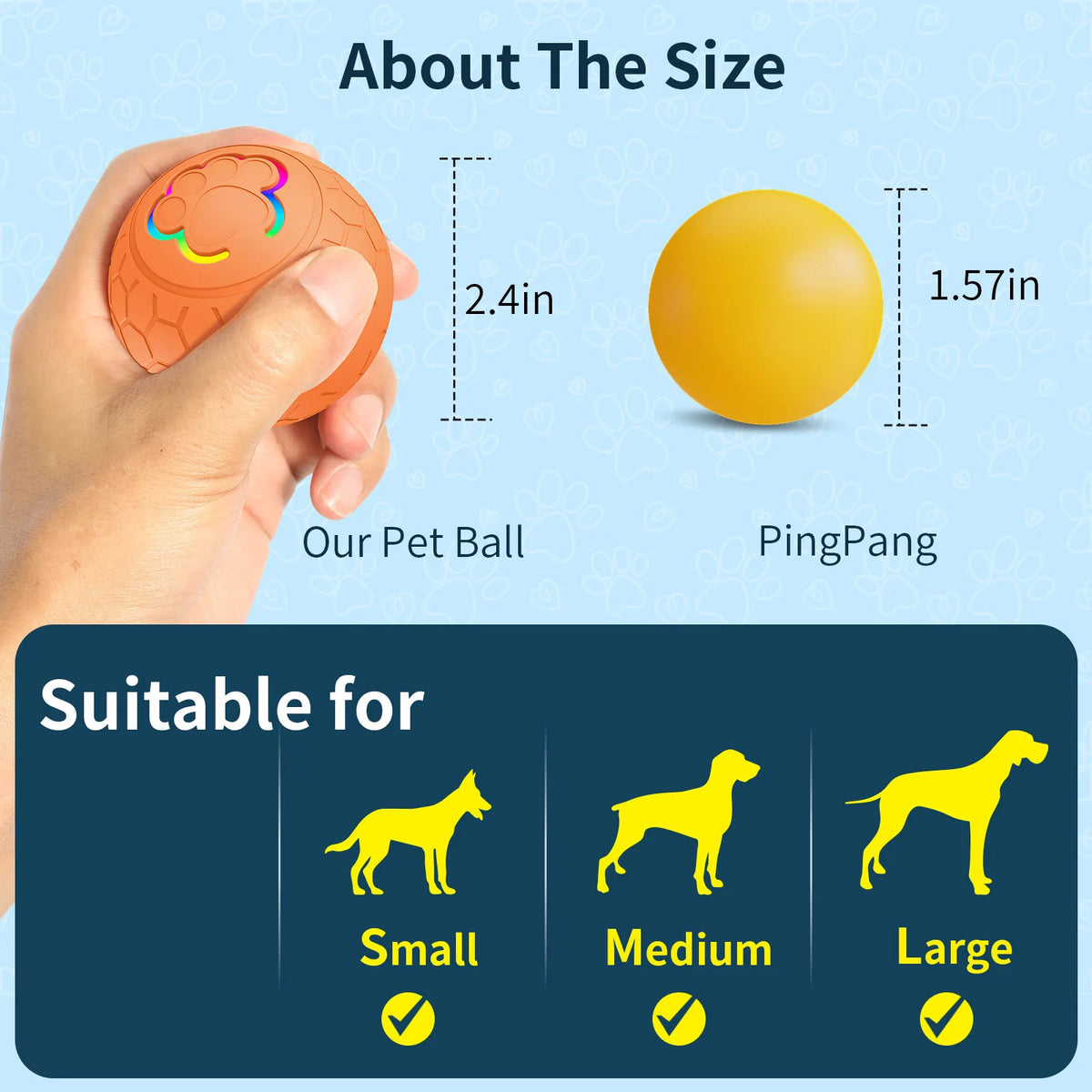 Smart Dog Toy Ball Electronic Interactive Pet Toy Ball