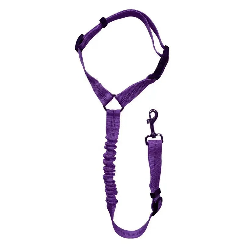 Dog Car Seat Belt Headrest Adjustable Elastic Bungee