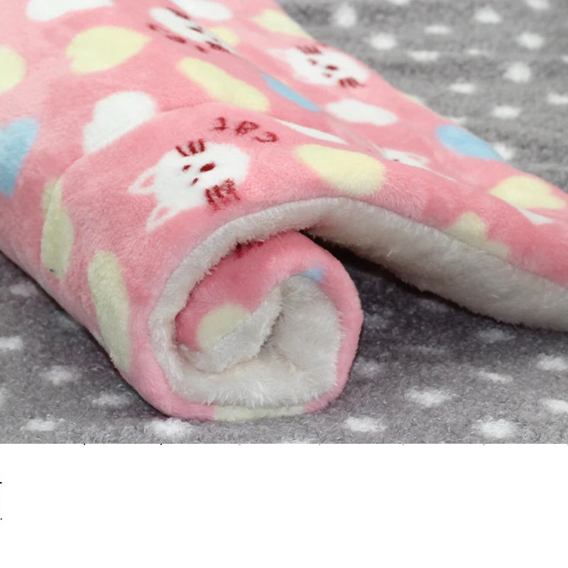 Flannel Pet Mat Dog Bed Cat Bed Thicken Sleeping Mat Dog Blanket