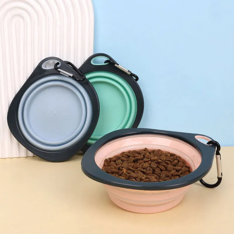 Pet Folding Silicone Bowl Collapsible Pet Outdoor