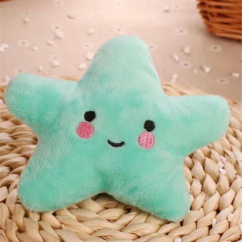 1pcs/pack Puppy Dog Plush Pentagram Squeaky