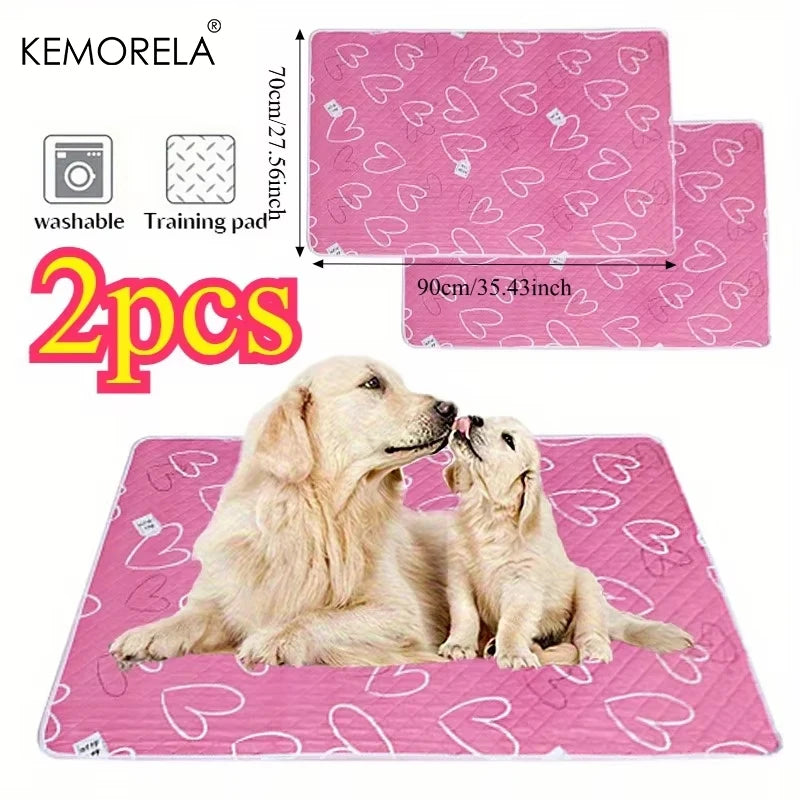 2PCS Extra Large Reusable Pet Pee Liner Non-Slip Easy Clean Mat