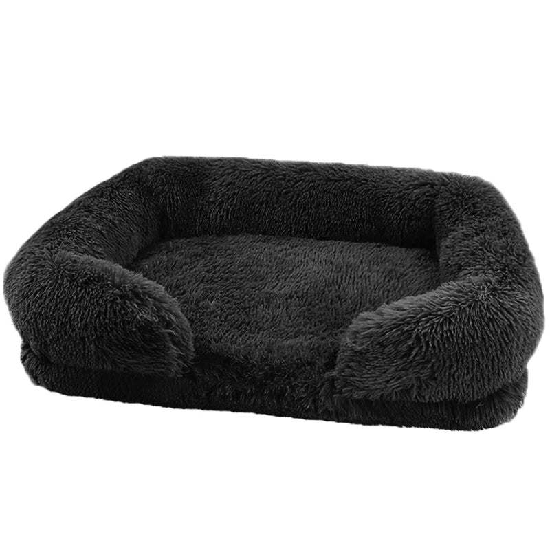 Plush Square Large Dog Bed for All Seasons, Comfortable and Soft Cat Sofa