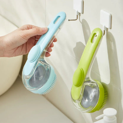 Pet Bathing Brush Long Handle Dog Cleaning Brush
