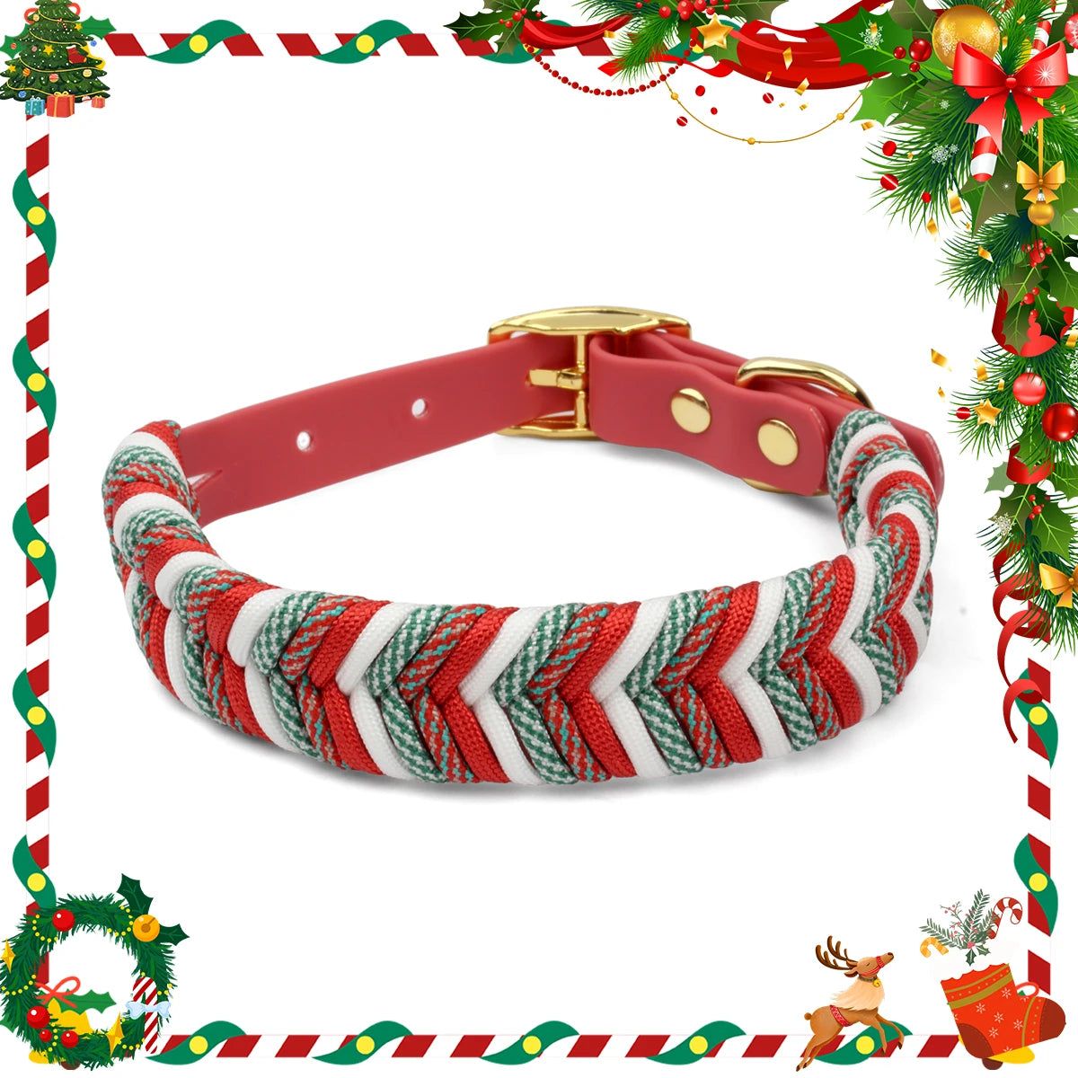 Durable Nylon Pet Dog Collar For Christmas Gifts