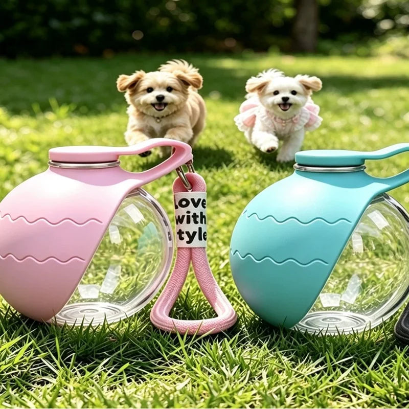 Portable Pet Dog Water Bottle With Collapsible Silicone Bowl