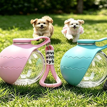 Portable Pet Dog Water Bottle With Collapsible Silicone Bowl