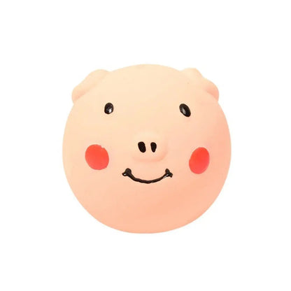 Pet Biting Toys Cartoon Latex Squeaky Dog Toys Soft Bite Resistant Pig Pet Squeaky Toys Colorful Doy Molar Self Happy