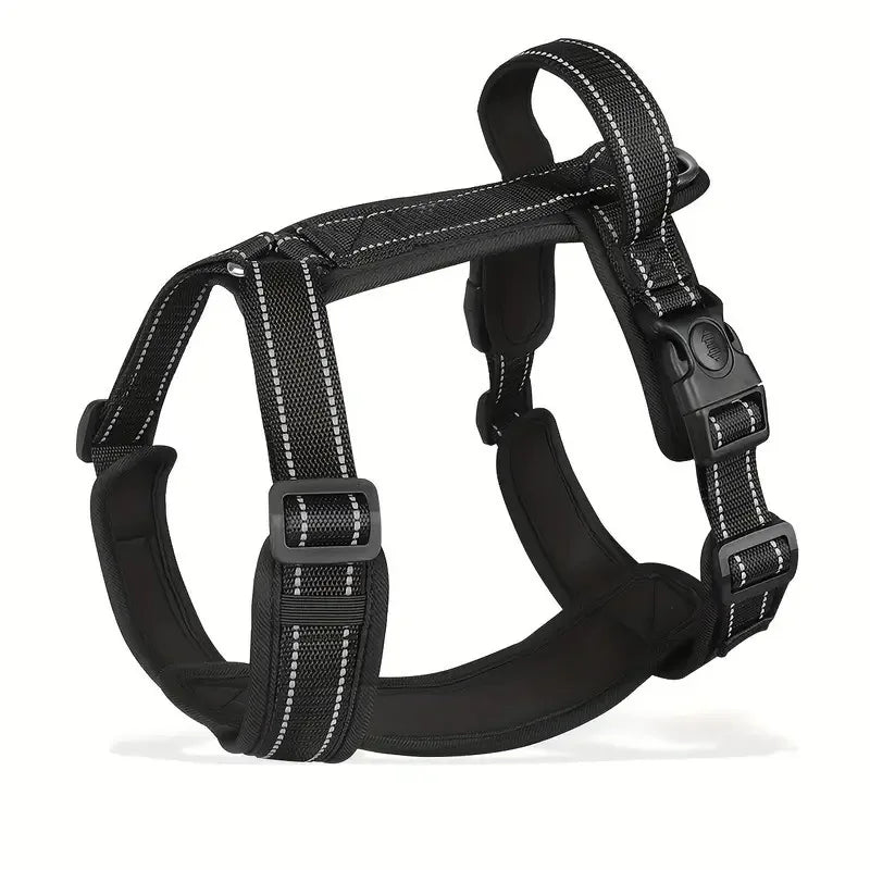 Anti-Escape Dog Harness with Handle Reflective Nylon Dog Harness Vest for Small Medium Dogs French Bulldog Walking Pet Supplies