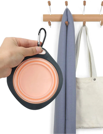 Pet Folding Silicone Bowl Collapsible Pet Outdoor