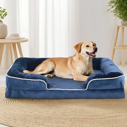 Extra Large Orthopedic Dog Bed Washable Sofa Bed, Support Foam